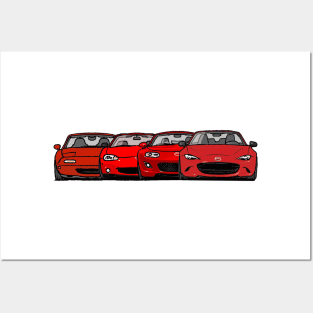 MX5 Miata Evolution Red Posters and Art